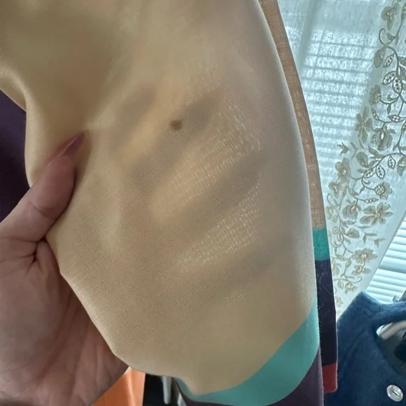 Colorful Handmade Vintage Striped Maxi Dress - Picture 4 of 6